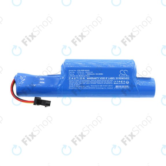 Akkumulátor Vileda Vr102, 201, 303, One, 2600mAh, Li-ion, 10.8V, 0769-03, HQ