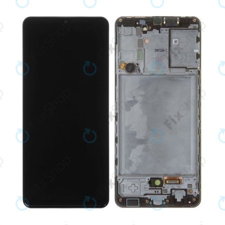 Samsung Galaxy A31 A315F - LCD Kijelző + Érintőüveg + Keret (Prism Crush Black) - GH82-22905A, GH82-22761A, GH82-24406A, GH82-24455A Genuine Service Pack