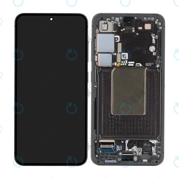 Samsung Galaxy S24 S921B - LCD Kijelző + Érintőüveg + Keret (Onyx Black) OLED