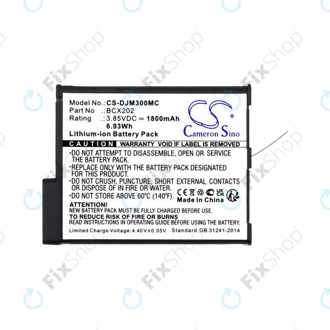 Akkumulátor DJI Osmo Action 3, Action 4, 1800mAh, Li-Ion, 3.85V, BCX202, HQ