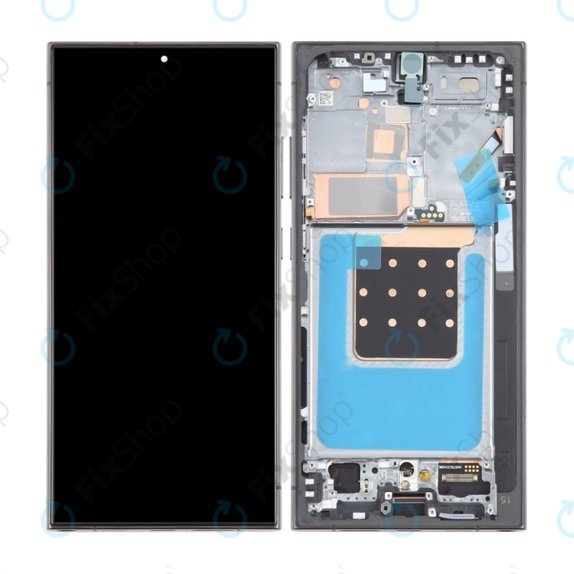 Samsung Galaxy S24 Ultra S928B - LCD Kijelző + Érintőüveg + Keret (Titanium Black) TFT