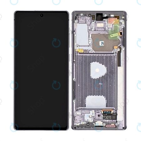 Samsung Galaxy Note 20 N980B - LCD Kijelző + Érintőüveg + Keret (Black) OLED