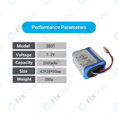 iRobot Braava 2000, 300, 380, 380T, 381, 390, Mint 5200, Mint Plus 5200, Proscenic JOJO Professional - Akkumulátor GPRHC202N026, 4409709, W206001001399 Ni-MH 7.2V 2500mAh