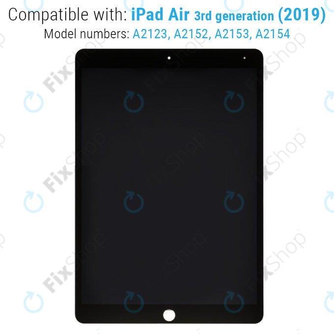 Apple iPad Air (3rd Gen 2019) - LCD Kijelző + Érintőüveg (Black) Refurbished