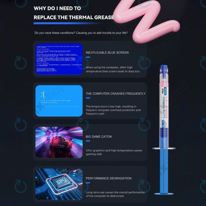 iFixes i506 Pink Performance Thermal Compound - hővezető paszta telefonhoz/tablethez, 50g