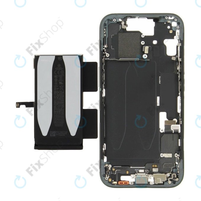 Középső keret akkumulátorral | iPhone 15 | Black | ZD076-00669 | Genuine Apple