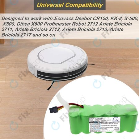 Ecovacs Deebot CR120, KK-8, X500 - Akkumulátor LP43SC2000P Ni-MH 14.4V 2000mAh HQ