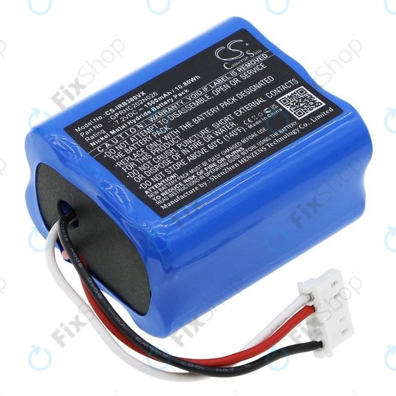 iRobot Braava 2000, 300, 380, 380T, 381, 390, Mint 5200, Mint Plus 5200, Proscenic JOJO Professional - Akkumulátor GPRHC202N026, 4409709, W206001001399 Ni-MH 7.2V 1500mAh HQ