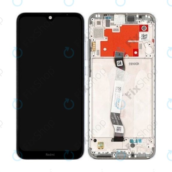 Xiaomi Redmi Note 8T - LCD Kijelző + Érintőüveg + Keret (Moonlight White) - 5600020C3X00 Genuine Service Pack