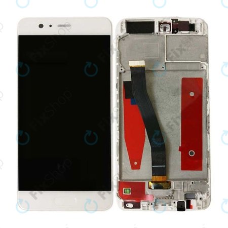 Huawei P10 - LCD Kijelző + Érintőüveg + Keret (White) TFT