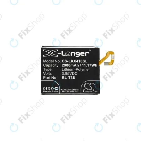 LG K10 (2018), K11, K11 Plus, K11 Prime, K30, Harmony 2 - Akkumulátor BL-T36, EAC63638201 2900mAh HQ