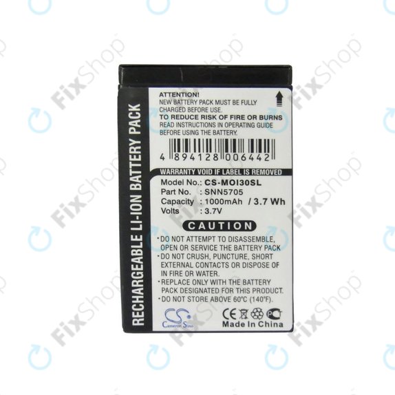 Akkumulátor Motorola i930, i920, i95, 1000mAh, Li-Ion, 3.7V, SNN5705, HQ