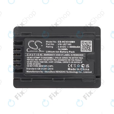 Akkumulátor Panasonic HC-550EB, 4040mAh, Li-Ion, 3.6V, VW-VBT380, HQ