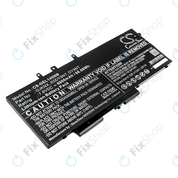 Akkumulátor Dell Latitude 14 5490, Latitude 14 5491, 8800mAh, Li-Ion, 7.6V, 00JWGP, HQ