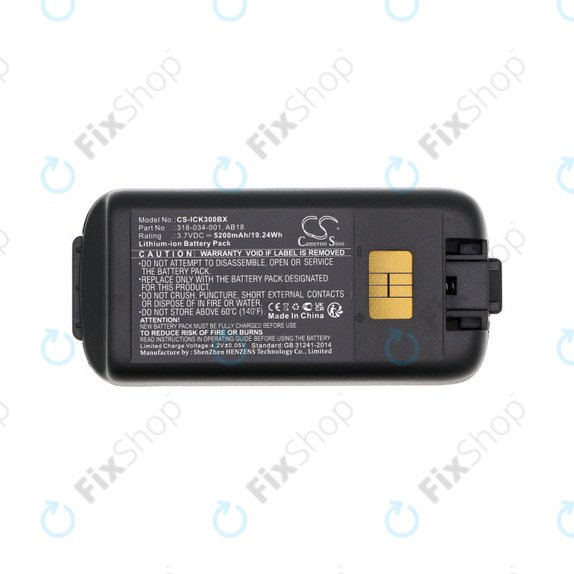 Akkumulátor Intermec CK3, CK3A, CK3X, CK3R, CK3C, CK3C1, CK3N, 5200mAh, Li-Ion, 3.7V, 318-034-001, HQ