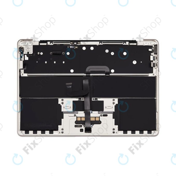 Felső billentyűzetkeret MacBook Air 13", A3113 (2024), US billentyűzettel és akkumulátorral, Starlight, 661-40229, Genuine Apple