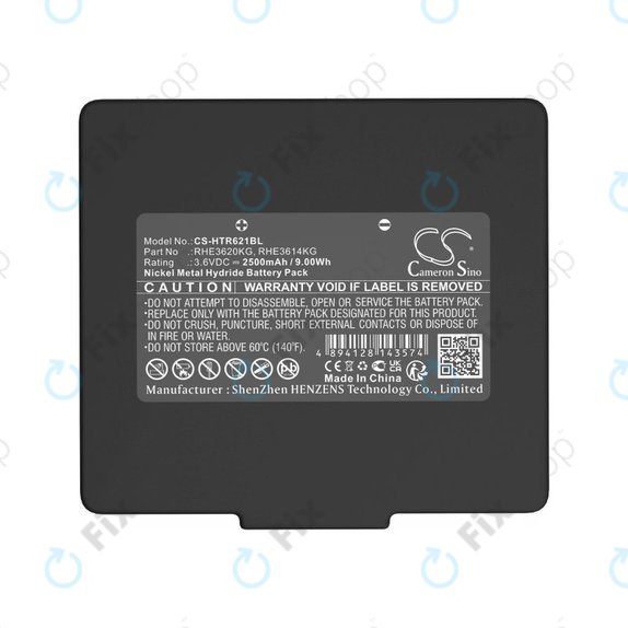 Akkumulátor Hetronic, 2500mAh, Ni-MH, 3.6V, RHE3620KG, HQ