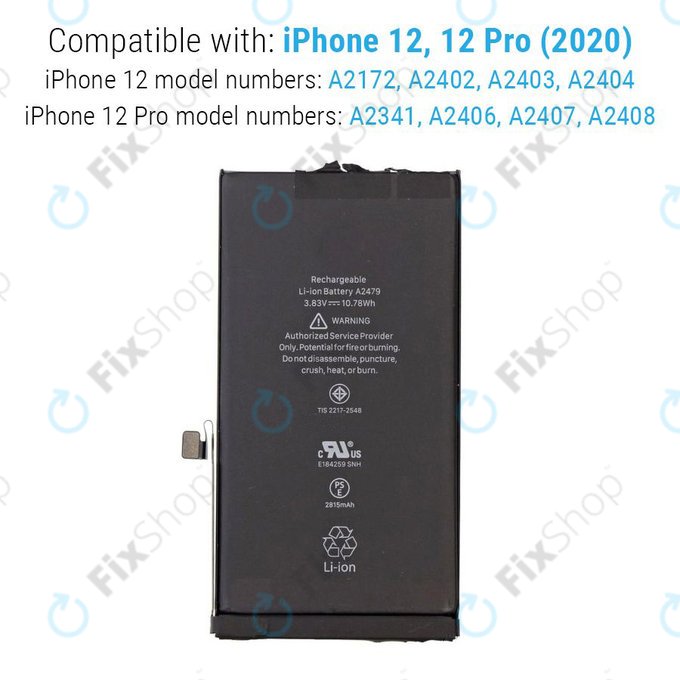 Apple iPhone 12, 12 Pro - Akkumulátor A2479 2815mAh Service Pack