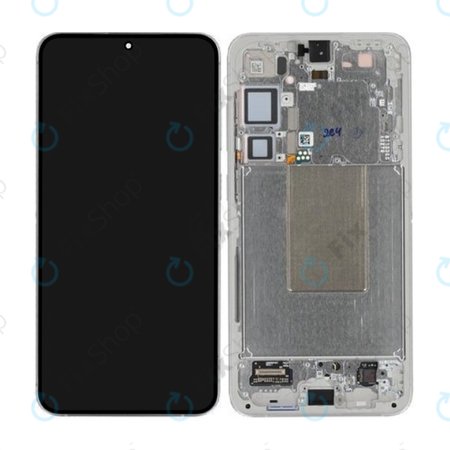 Samsung Galaxy S24 Plus S926B - LCD Kijelző + Érintőüveg + Keret (Marble Grey) - GH82-33410B Genuine Service Pack