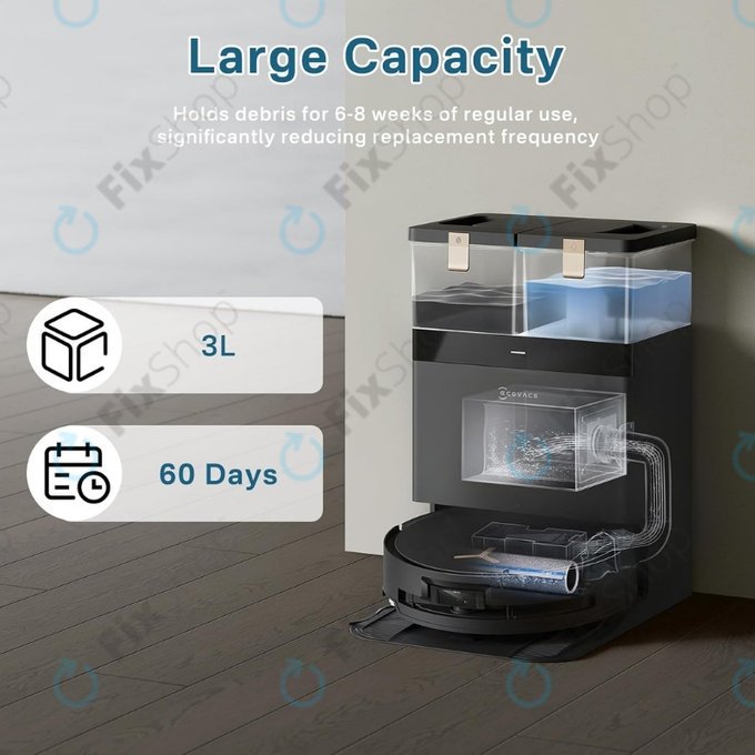 Porzsák, 4 db Ecovacs Deebot T30c, T50-series, T80-series, X8-series, X9 Pro-series