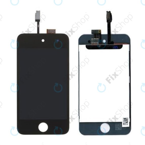 LCD Kijelző iPod Touch (4th Gen), Black, Érintőüveg kerettel