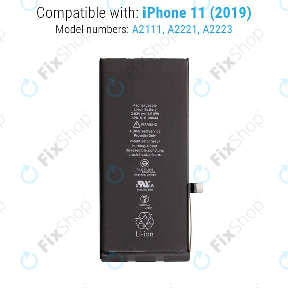 Akkumulátor iPhone 11, 3110mAh