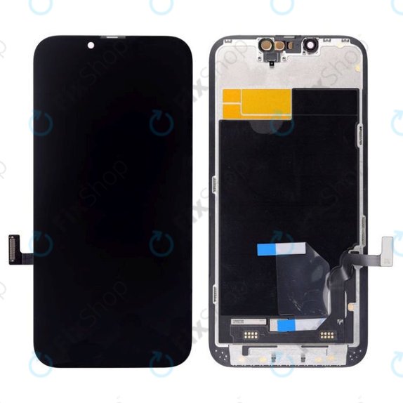 Kijelző Hard OLED iPhone 13, Érintőüveg kerettel, FixPremium