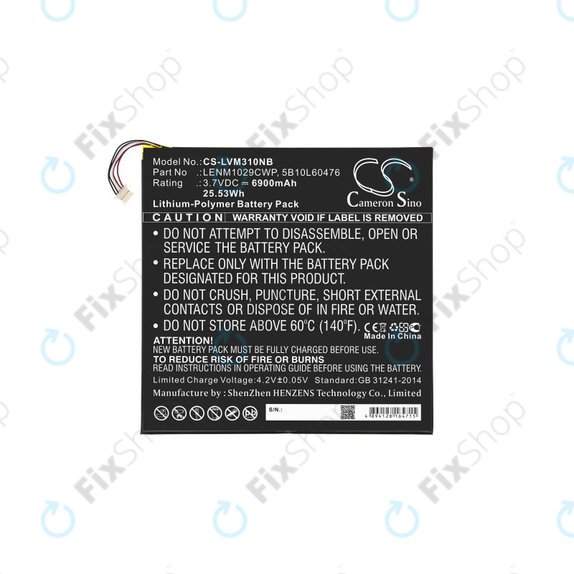 Akkumulátor Lenovo Miix 300, Miix 310, 6900mAh, Li-Pol, 3.7V, LENM1029CWP, HQ