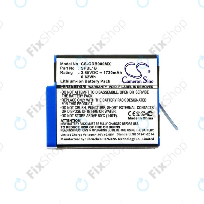 Akkumulátor Gopro Hero 9, 11, 1720mAh, Li-Ion, 3.85V, SPBL1B, HQ