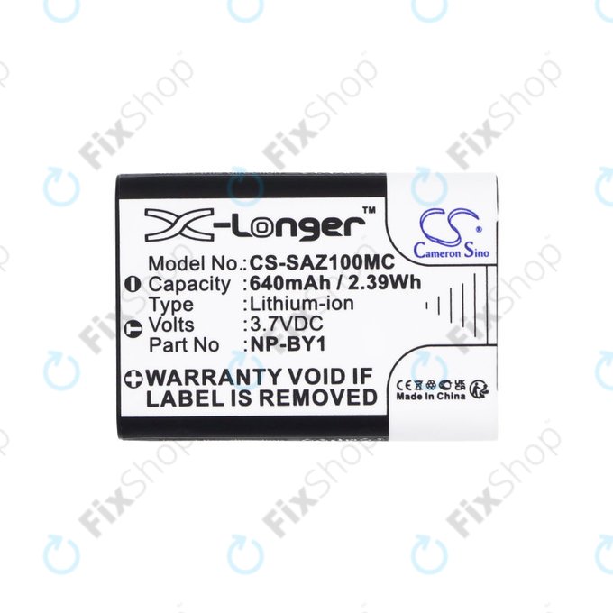 Akkumulátor Sony HDR-AZ1, 640mAh, Li-Ion, 3.7V, NP-BY1, HQ
