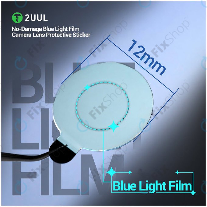 Kamera lencsevédő matrica kékfény szűrővel, 2UUL DA33, 500db/csomag