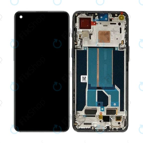 OnePlus Nord 2T CPH2399 CPH2401 - LCD Kijelző + Érintőüveg + Keret (Gray Shadow) OLED