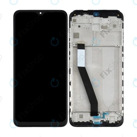 Xiaomi Redmi 9 - LCD Kijelző + Érintőüveg + Keret (Black) TFT
