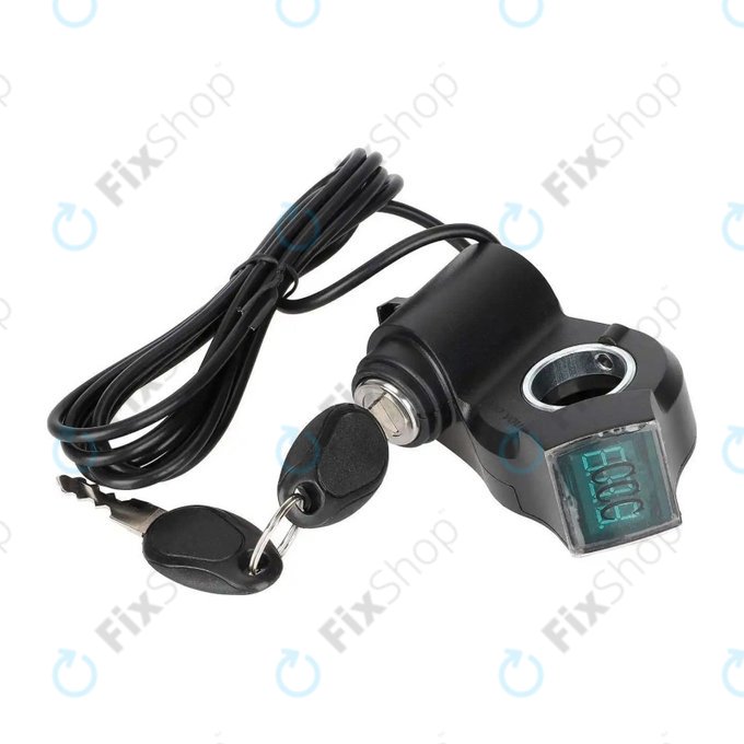 Kugoo Kirin M4, M4 Pro, Speedual, Zero 8X, 10X, MiniWalker, T10-DDM - Gyújtáskapcsoló Voltmérővel