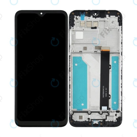 LG K41S - LCD Kijelző + Érintőüveg + Keret (Black) TFT