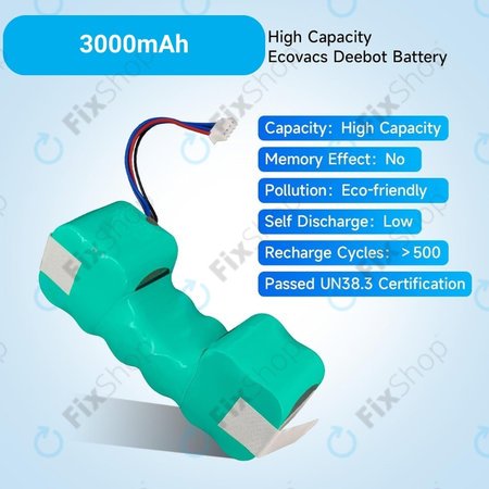Ecovacs Sweeper-series, Deebot Ozmo-series - Akkumulátor DM88 Ni-MH 12.0V 3000mAh
