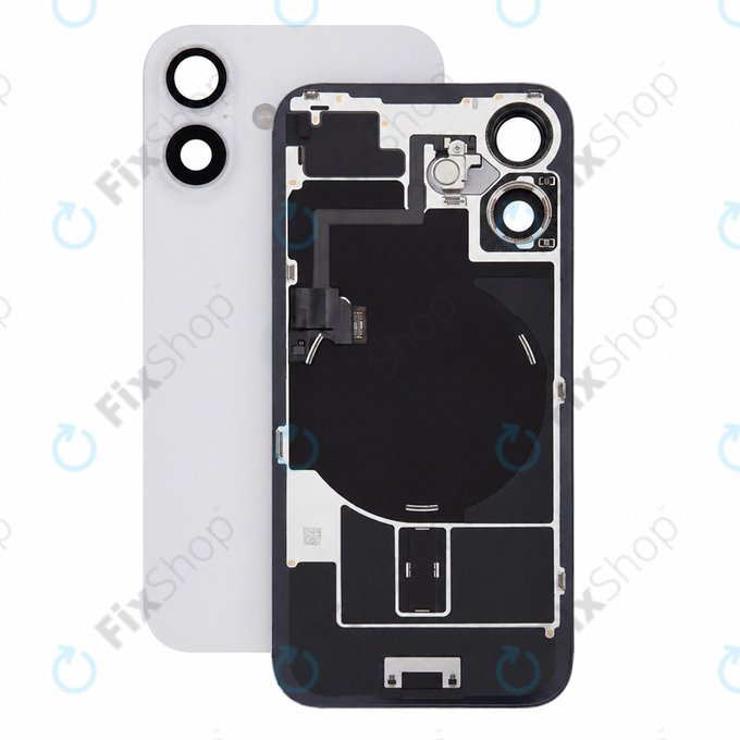 Hátsó ház üveg iPhone 16 készülékhez, White, Pulled A