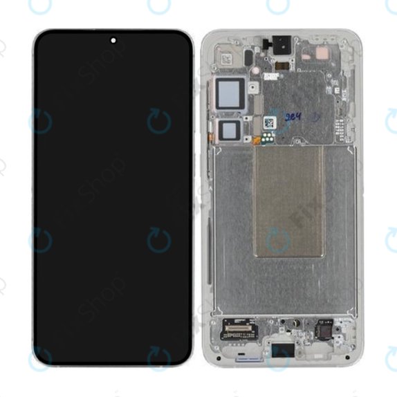 Samsung Galaxy S24 Plus S926B - LCD Kijelző + Érintőüveg + Keret (Marble Grey) OLED