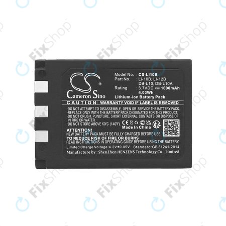 Akkumulátor Olympus C-765 Zoom, Camedia X-3, 1090mAh, Li-Ion, 3.7V, Li-10B, HQ