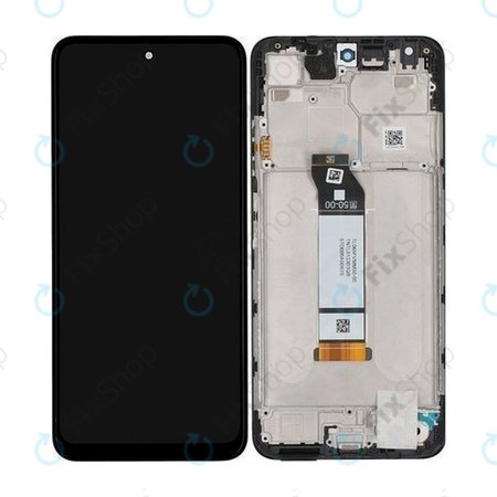 Xiaomi Poco M3 Pro - LCD Kijelző + Érintőüveg + Keret (Power Black) - 560002K19P00 Genuine Service Pack