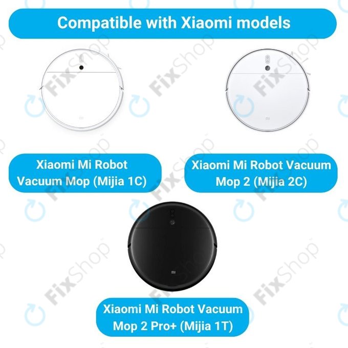 Pótalkatrész készletXiaomi Viomi V2, V2 Pro, V3, SE, Mi Robot Vacuum Mop Pro (P), 2S (2x Főkefe, 4x Szűrő, 4x Oldalkefe)