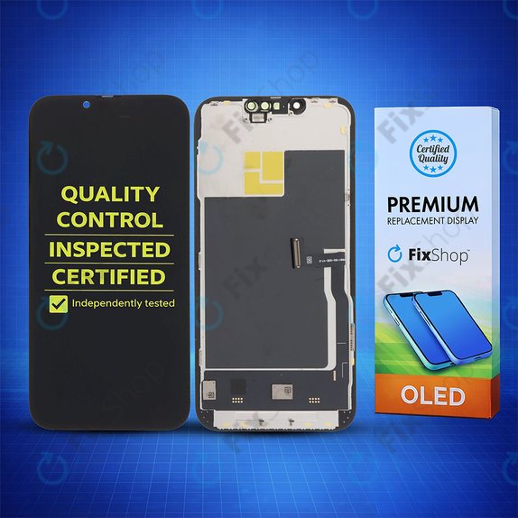 Kijelző Soft OLED 120Hz iPhone 13 Pro, Érintőüveg kerettel, FixPremium