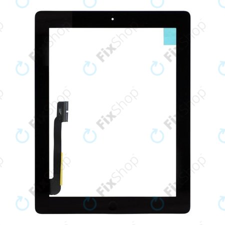 Apple iPad 3, iPad 4 - Érintőüveg + Home/Kezdőlap gomb (Black)