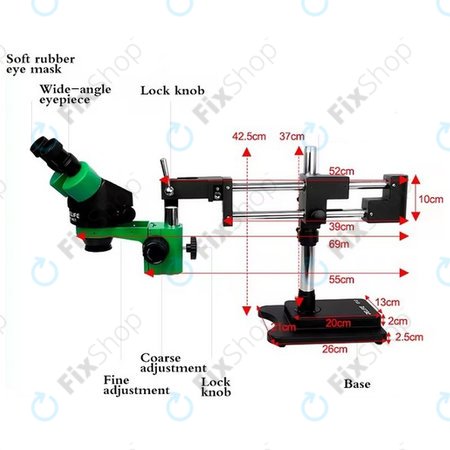 Relife RL M3T-STL2 - Trinokuláris Sztereó Mikroszkóp (Zöld)