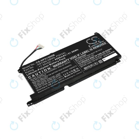 Akkumulátor HP Pavilion Gaming 15,16, Spectre X360 15, 4500mAh, Li-Pol, 11.55V, 3ICP6/60/72, HQ