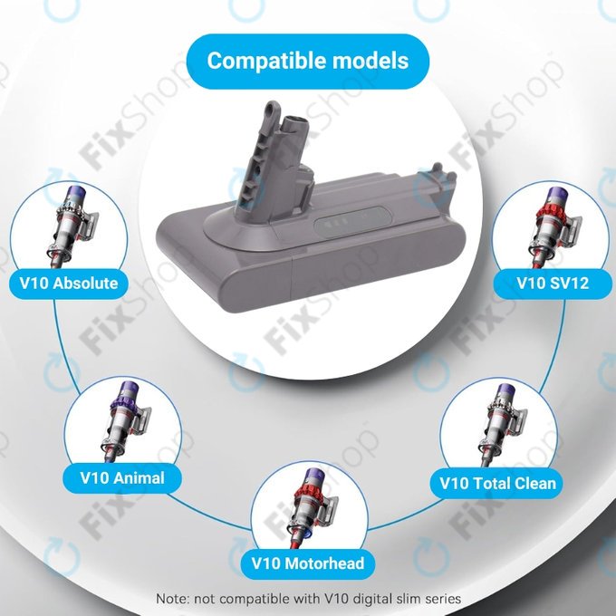 Dyson V10 - Akkumulátor 969352-02, SV12, 206340 Li-Ion 25.2V 3000mAh