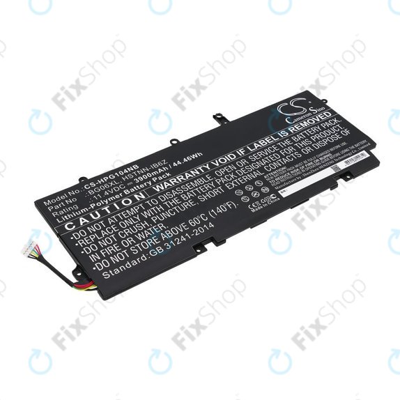 Akkumulátor HP Elitebook 1040 G3, 3900mAh, Li-Pol, 11.4V, BG06XL, HQ