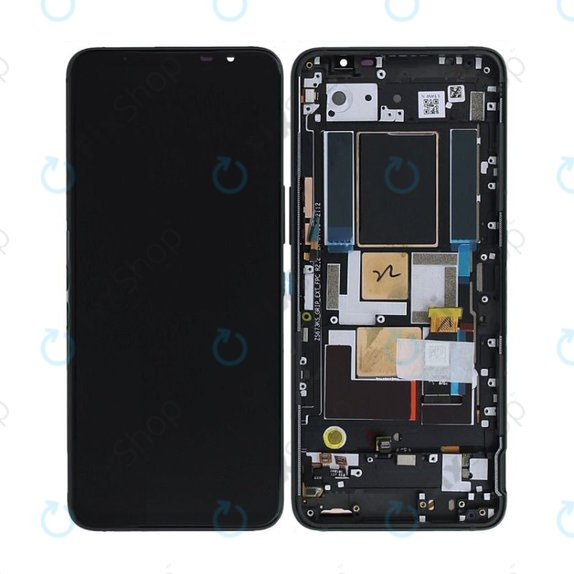 Asus ROG Phone 5s, 5s Pro ZS676KS - LCD Kijelző + Érintőüveg + Keret (Blue) - 90AI0092-R20020 Genuine Service Pack