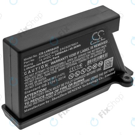 LG HomBot-series, VR-series - Akkumulátor EAC62218202, EAC62076601 Li-Ion 14.4V 3400mAh HQ