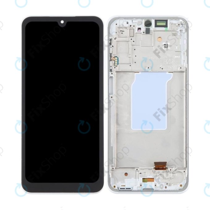Samsung Galaxy A26 A266E - LCD Kijelző + Érintőüveg + Keret (White) OLED